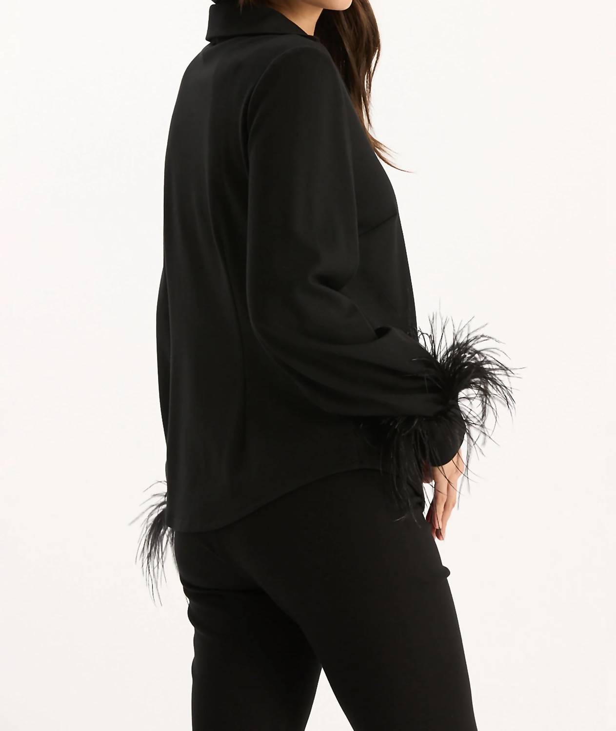 Tyler Boe - Erin Ponte Feather Sleeve Top