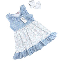 Pete + Lucy - Girls Boho Blues Dress