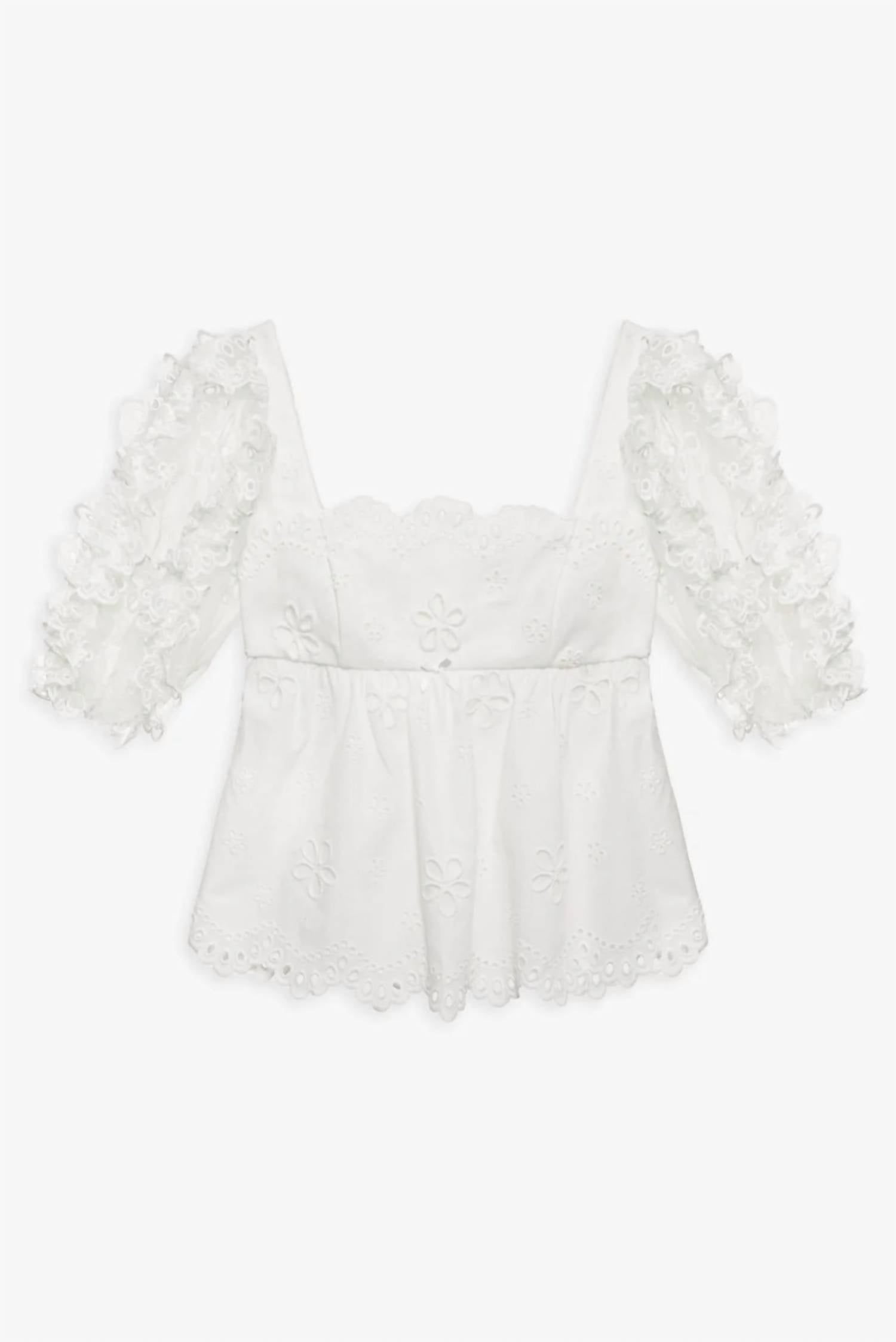 Lil Lemons By For Love And Lemons - Daisy Eyelet Top
