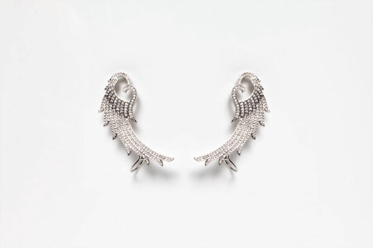 Avenue Chic - Women's Heart Wing Earcuff Earrings
