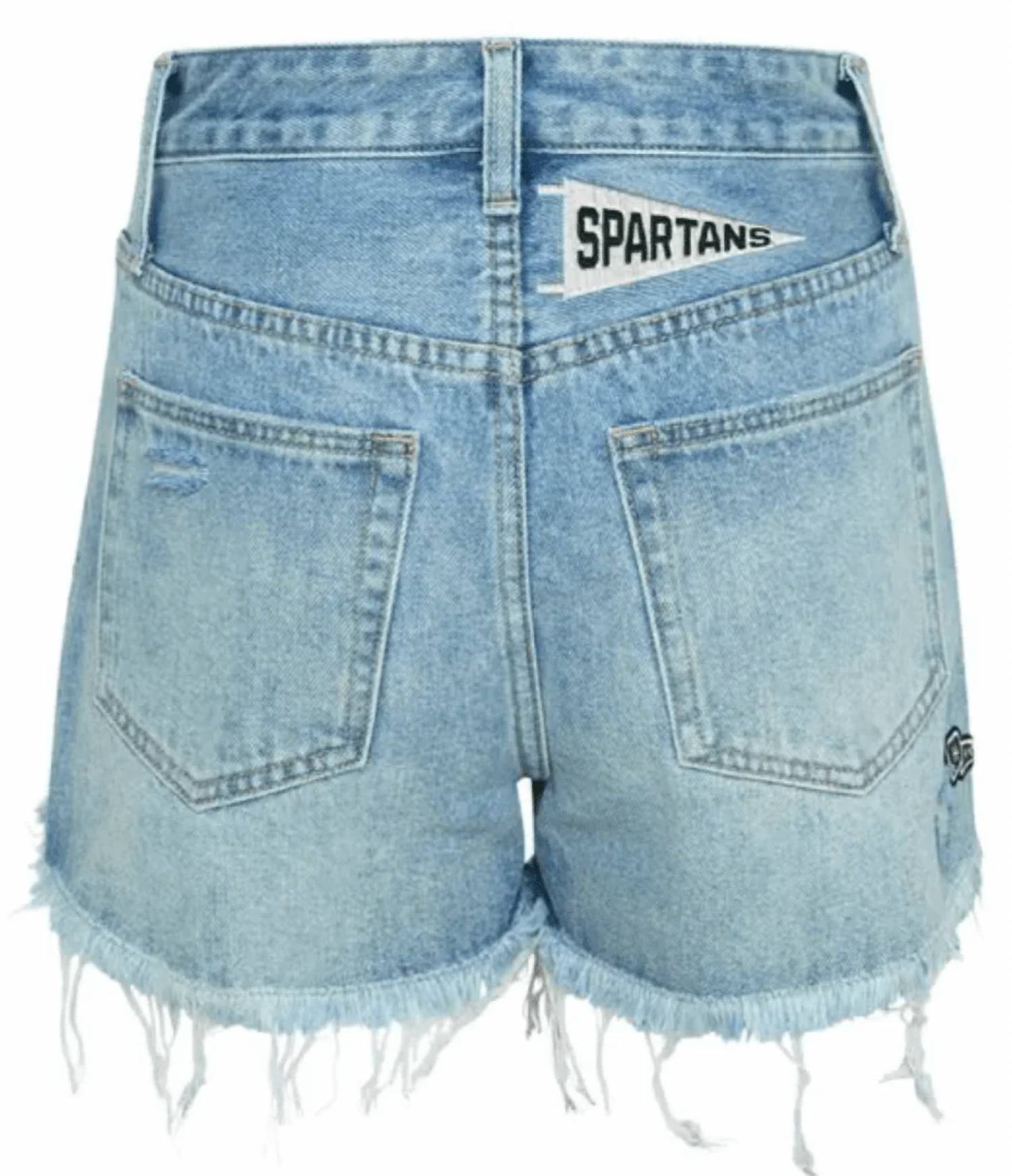 Hype And Vice - Michigan State Denim Patched Shorts