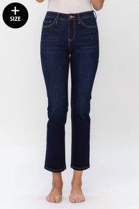 Vervet By Flying Monkey - High Rise Ankle Slim Straight Jeans - Plus