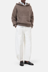 CLOSED Relaxed Long Sleeve Hoodie in clay beige - women's top - view 4