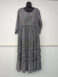 Paperlace - Women's Full Length Dress With Embroidery
