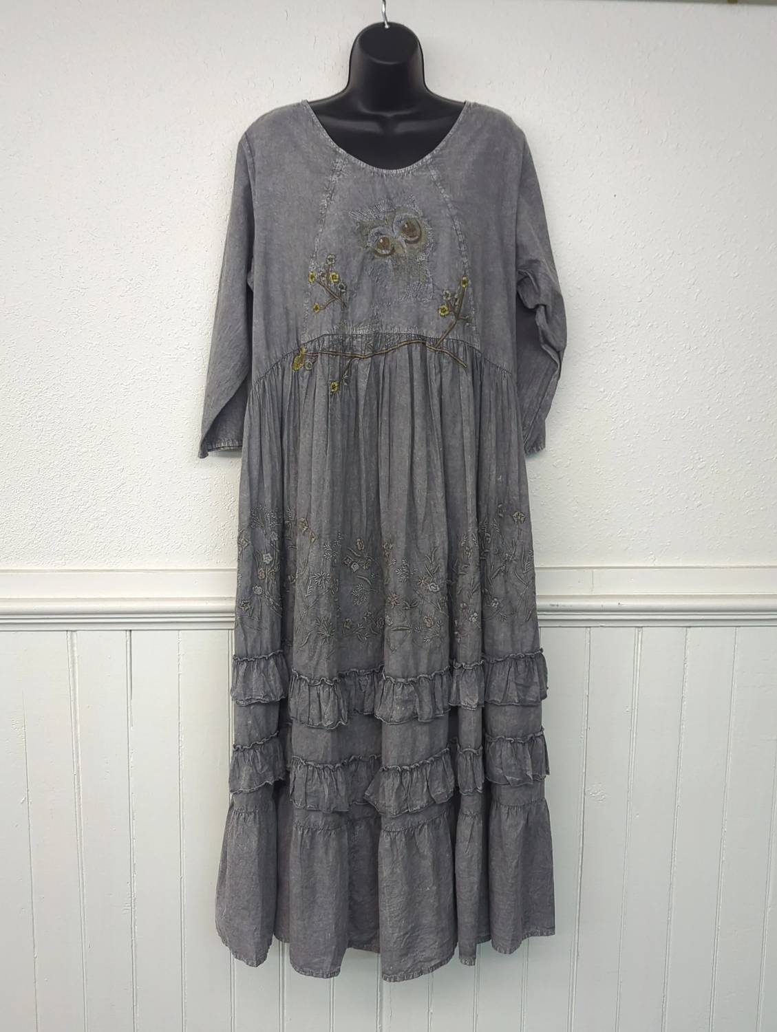Paperlace - Women's Full Length Dress With Embroidery