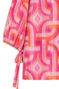 Vilagallo Women's Analissa Blouse in kon tiki - women's blouse - alternate view