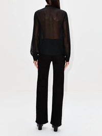 Frame - Beaded Collarless Blouse