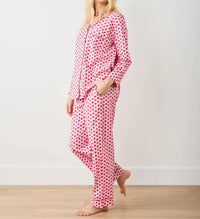 Printfresh Long Sleeve Pajama Set in pink macaron - women's intimate
