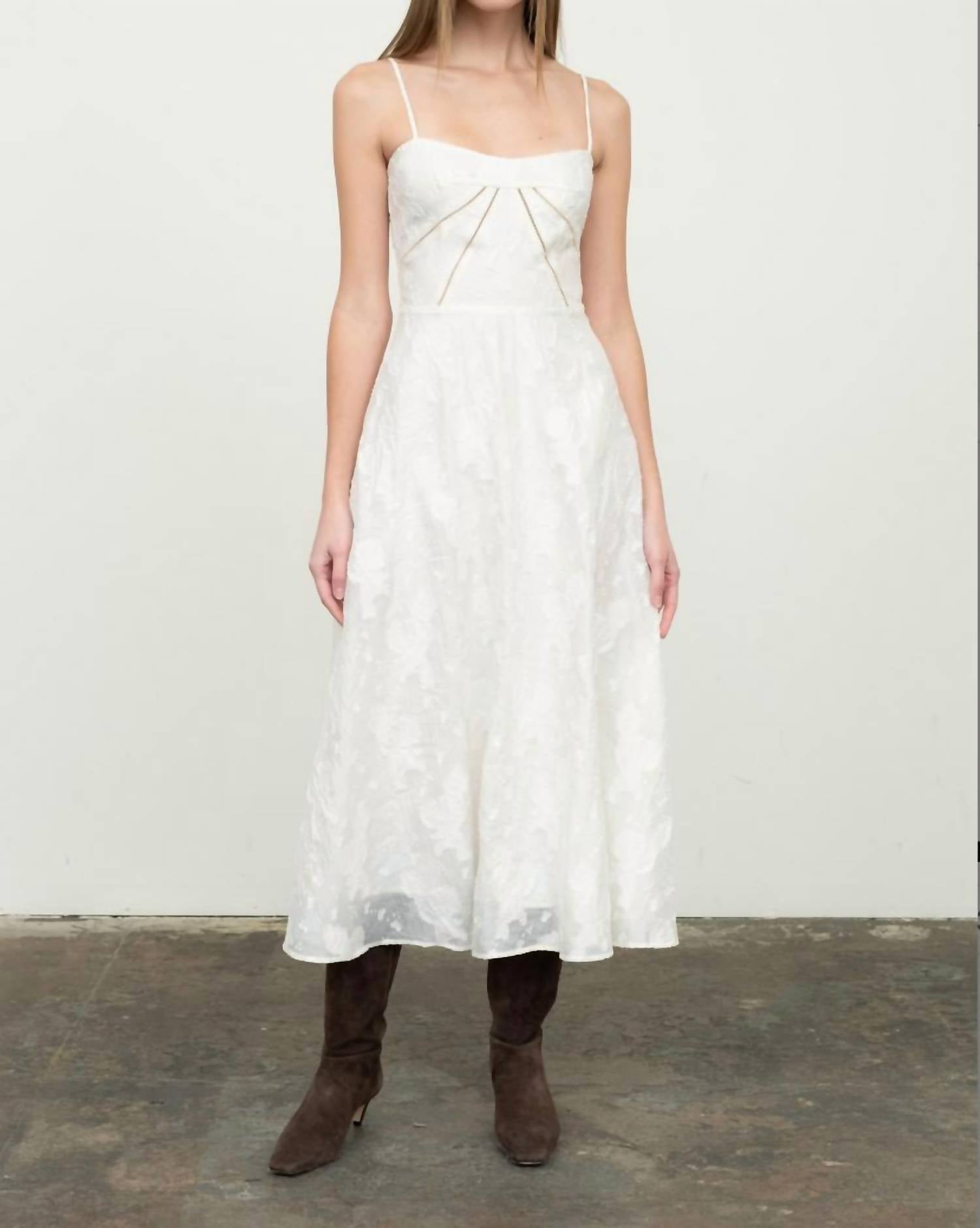 Moon River - Juliet Spaghetti Strap Midi Dress