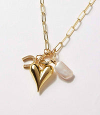 Knotty Bling - Women's Good Luck Charm Dangle Necklace