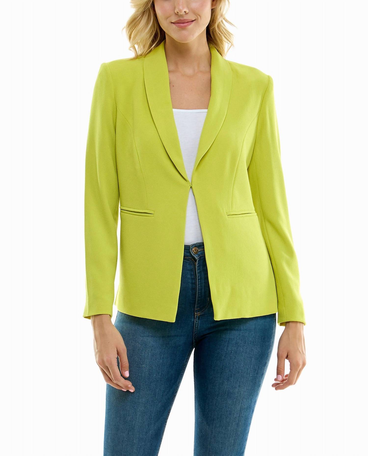 Nicole Miller - Isla Stretch Crepe One Button Blazer