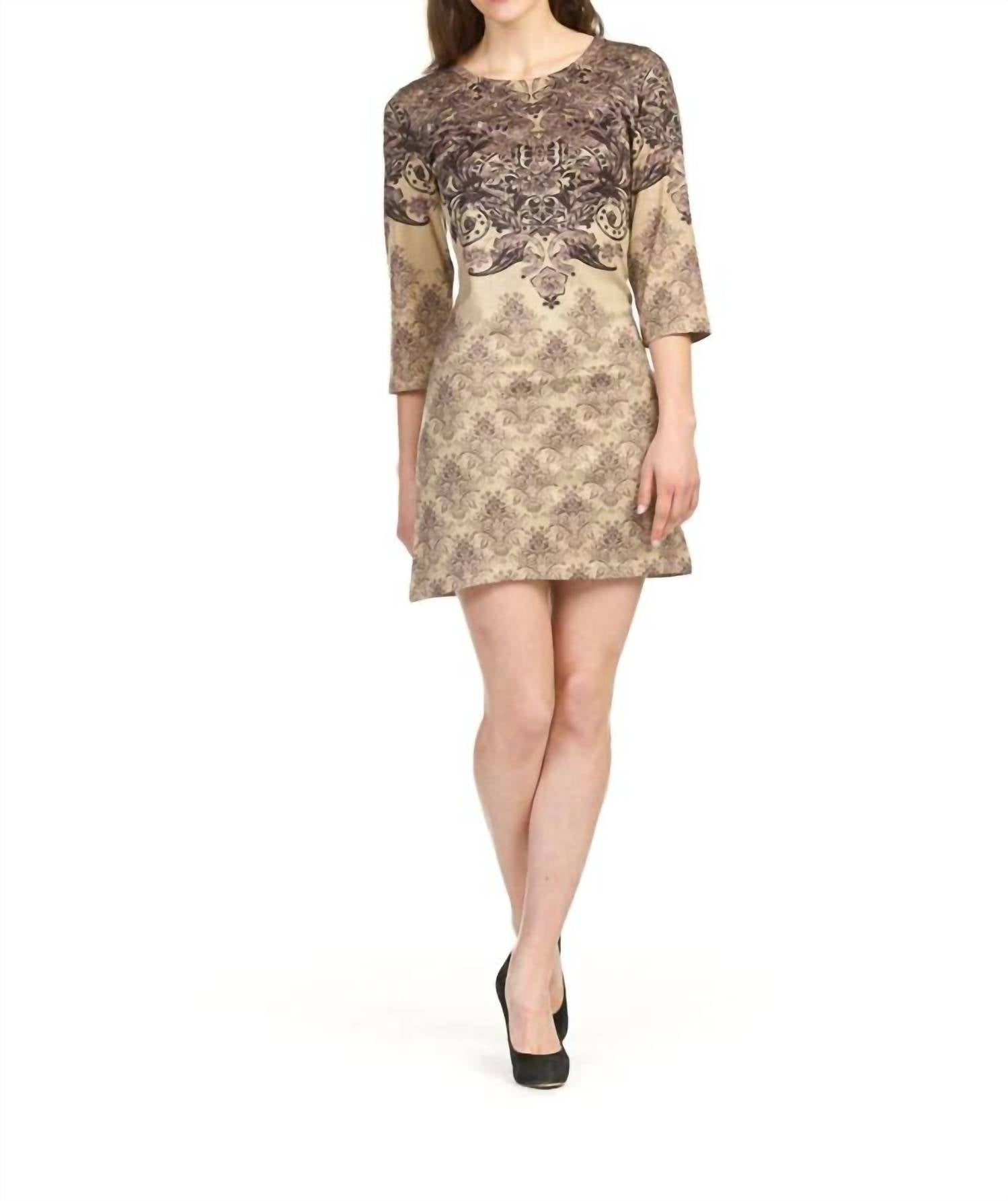 Papillon - Sublimation 3/4 Sleeve Sweater Dress