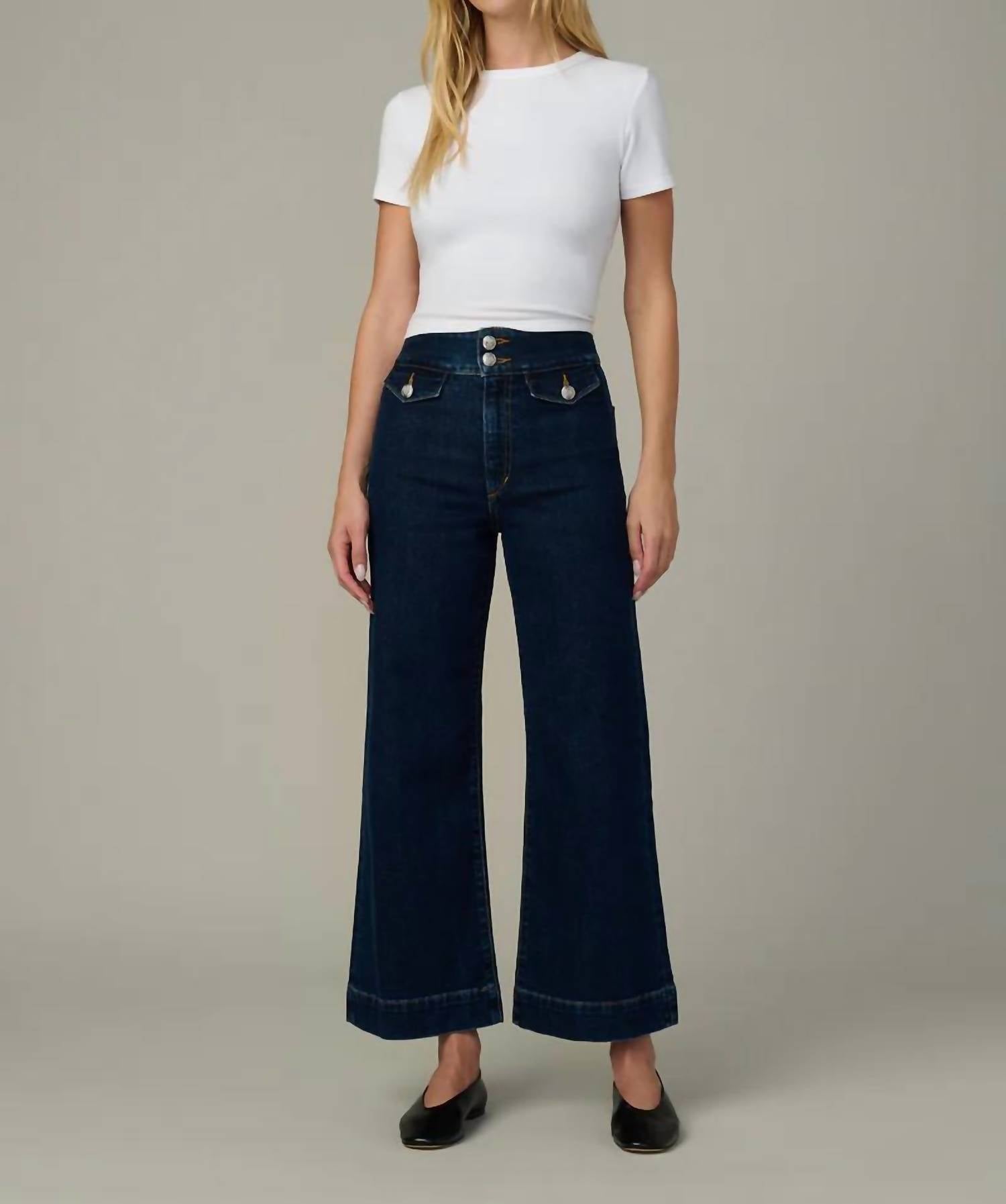 Joe's Jeans Ella Wide Leg Ankle Jeans in magnetic - women's jeans