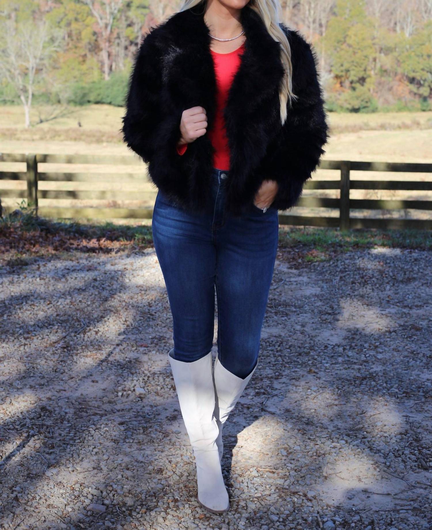 Hyfve - Lewis Cropped Fur Jacket
