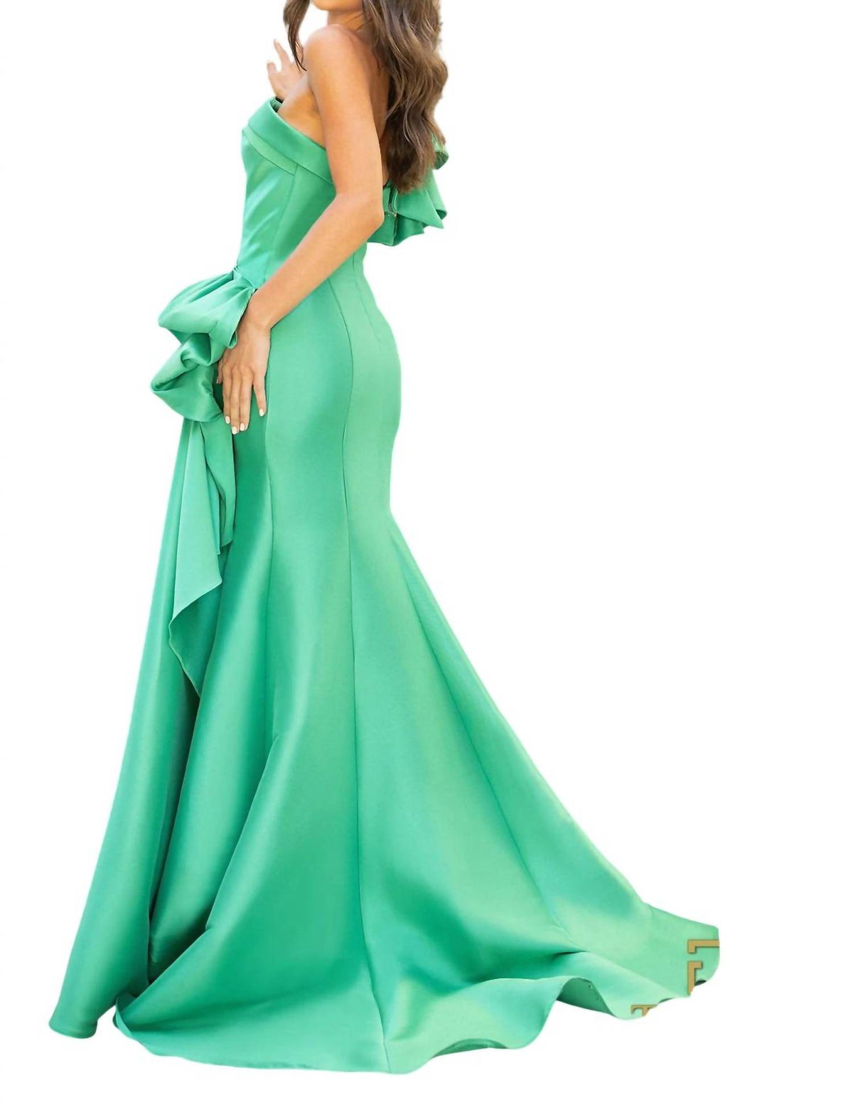 Terani Couture - Ruffled Wrap Gown