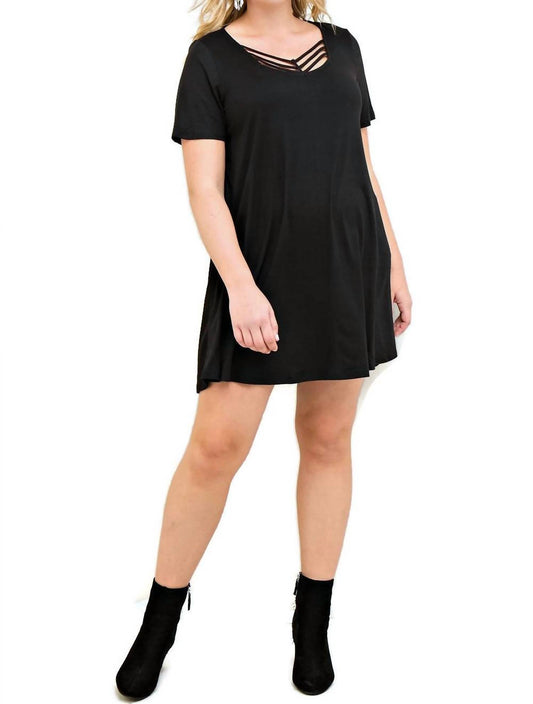 Entro - Modal Strappy Tee Shirt Dress - Plus