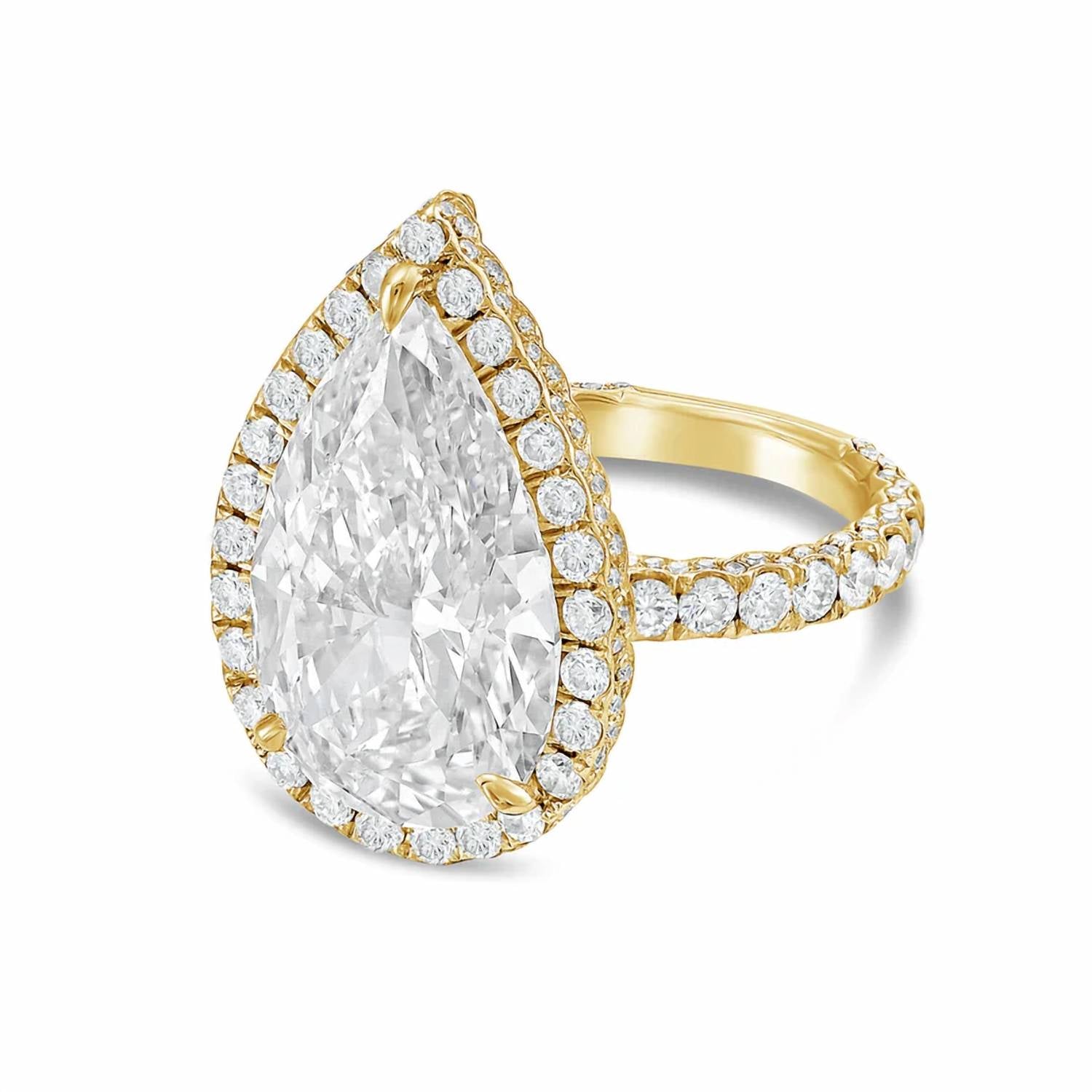 Diana M Jewels - Women's Pear Lab-Grown Diamond Fashion Ring (16.00 Ct) - Signature