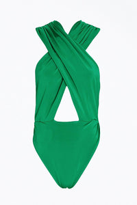 Ronny Kobo - TARA CROSS-FRONT SLINKY JERSEY BODYSUIT