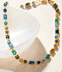 NATIVE GEM Women's Atlantis Crystal Necklace in blue - women's jewelry - detail view