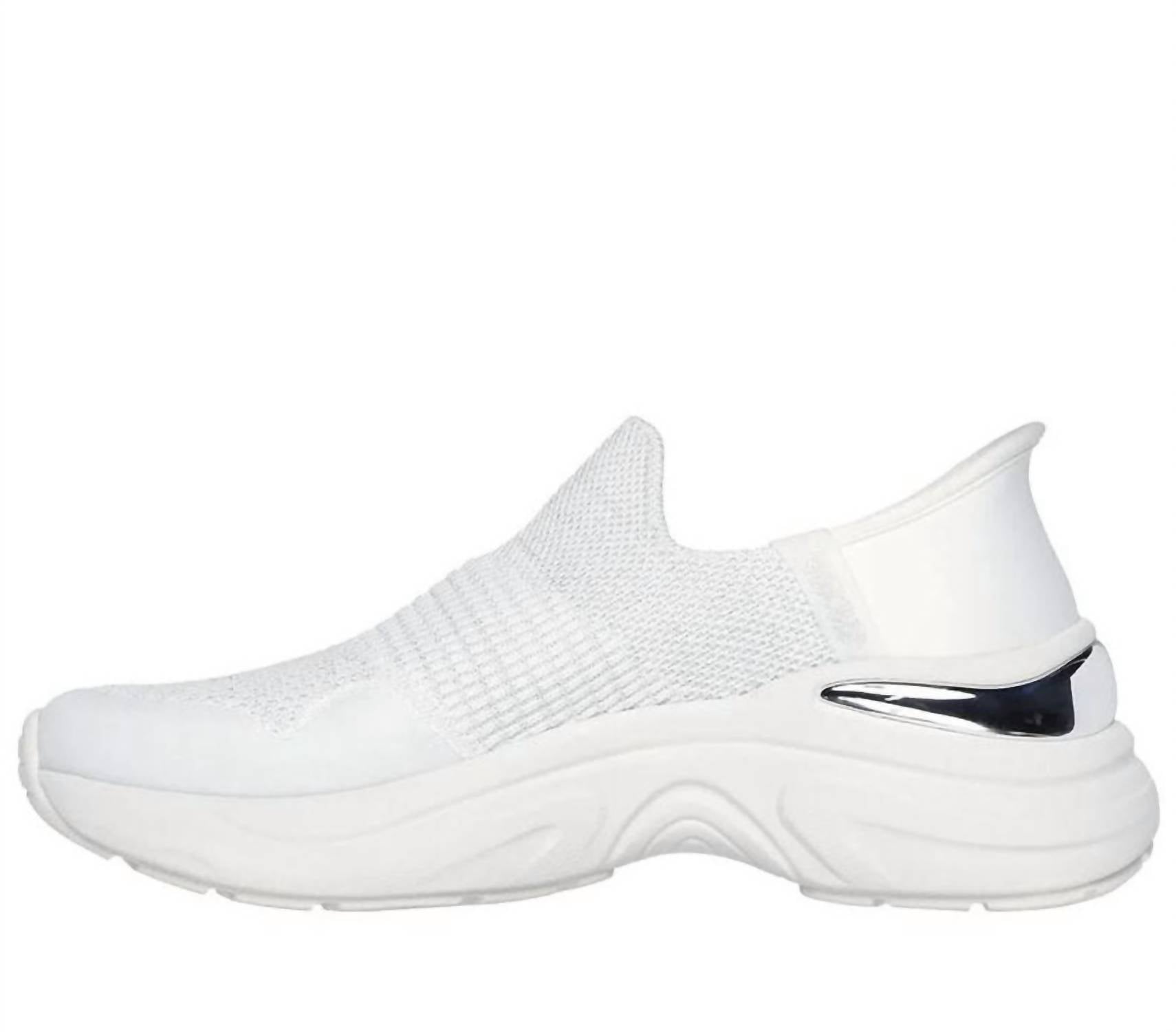 Skechers Women's Hazel-priya Shoes in white silver - women's sneaker - alternate view
