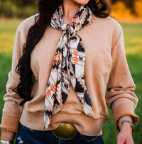 Blue B Falcon Pullover Sweatshirt in camel - women's top