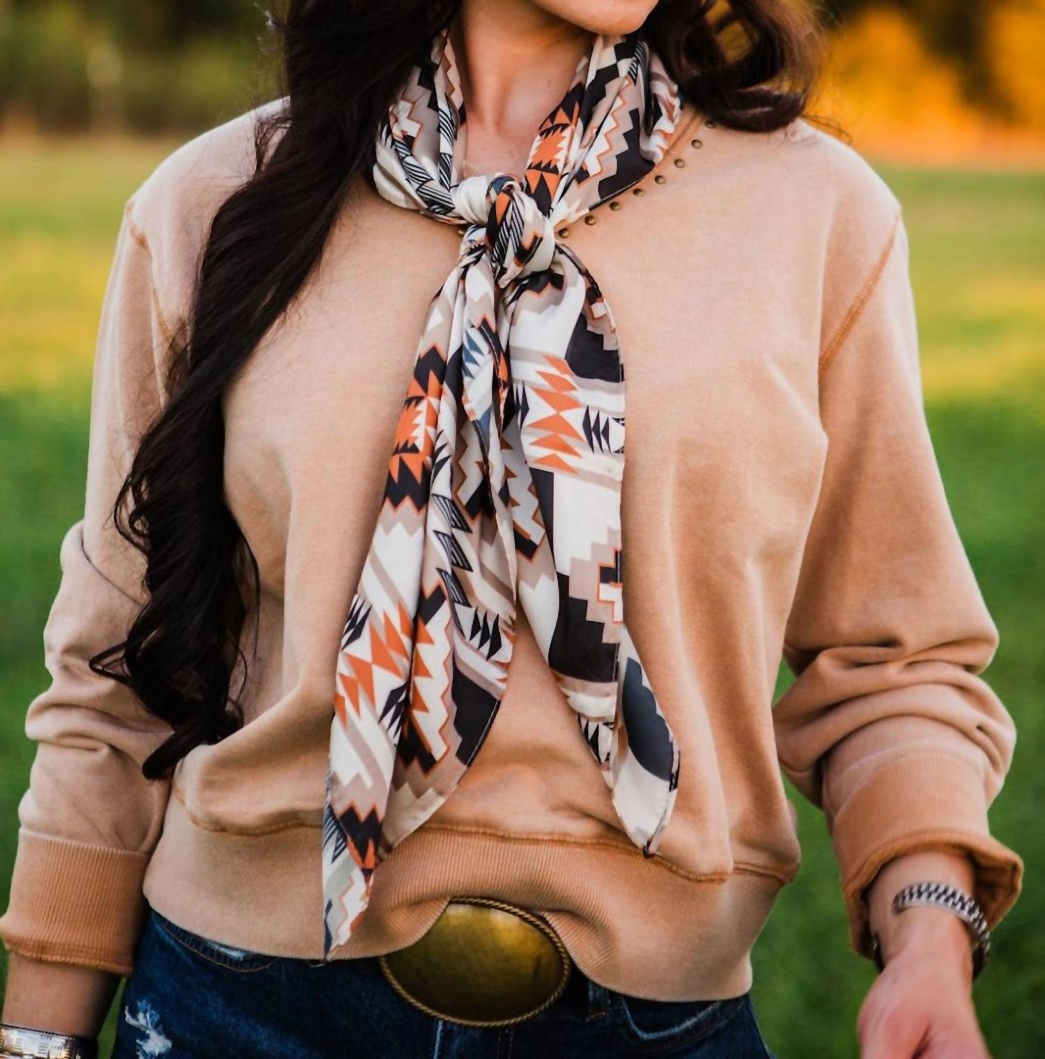 Blue B Falcon Pullover Sweatshirt in camel - women's top