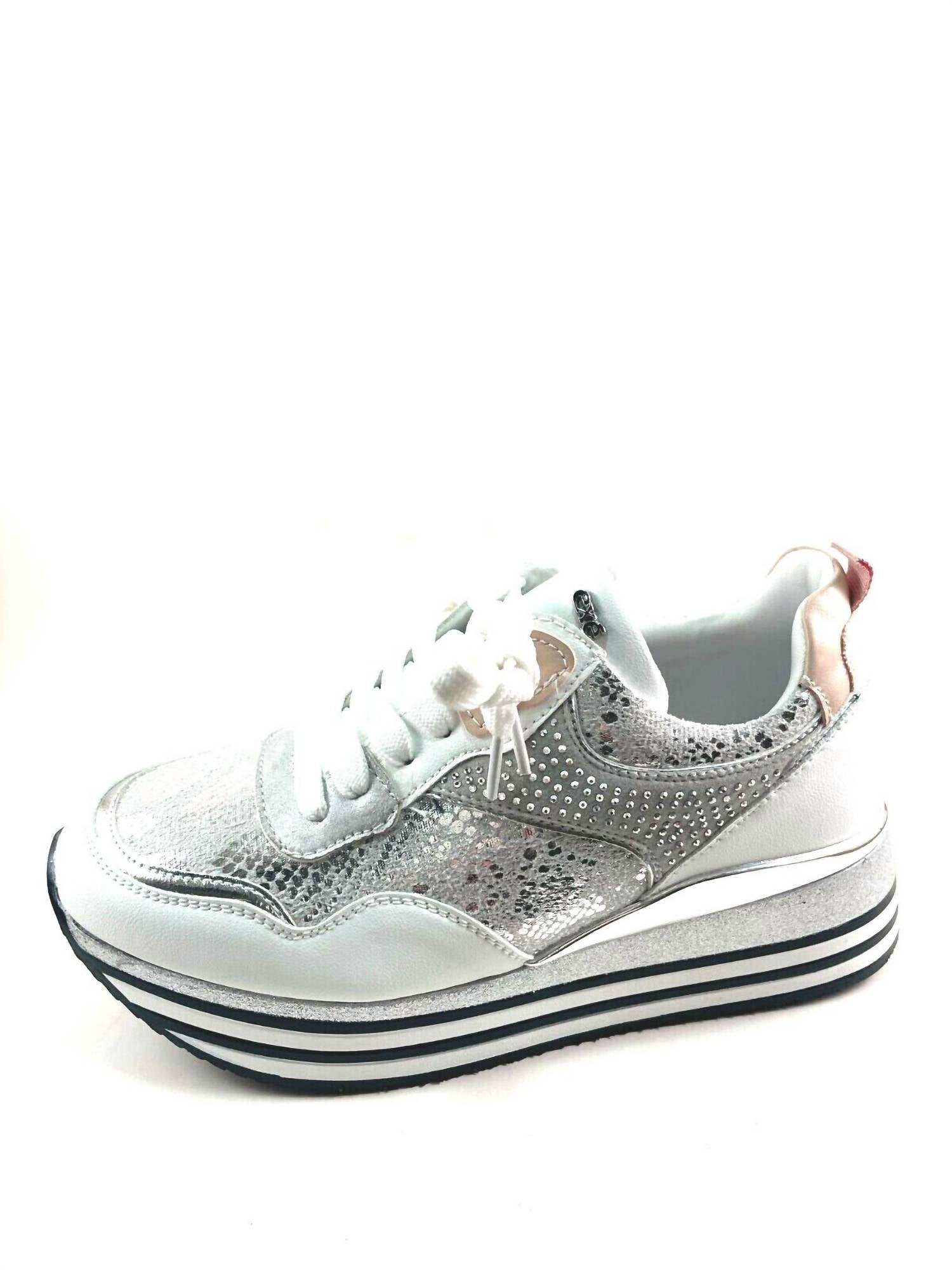 Exe - Women's Lace Up Low Wedge Platform Fashion Sneaker