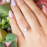 Starlette Women's The Pearl Of Our Collection Amber Ring in silver - women's jewelry - view 4