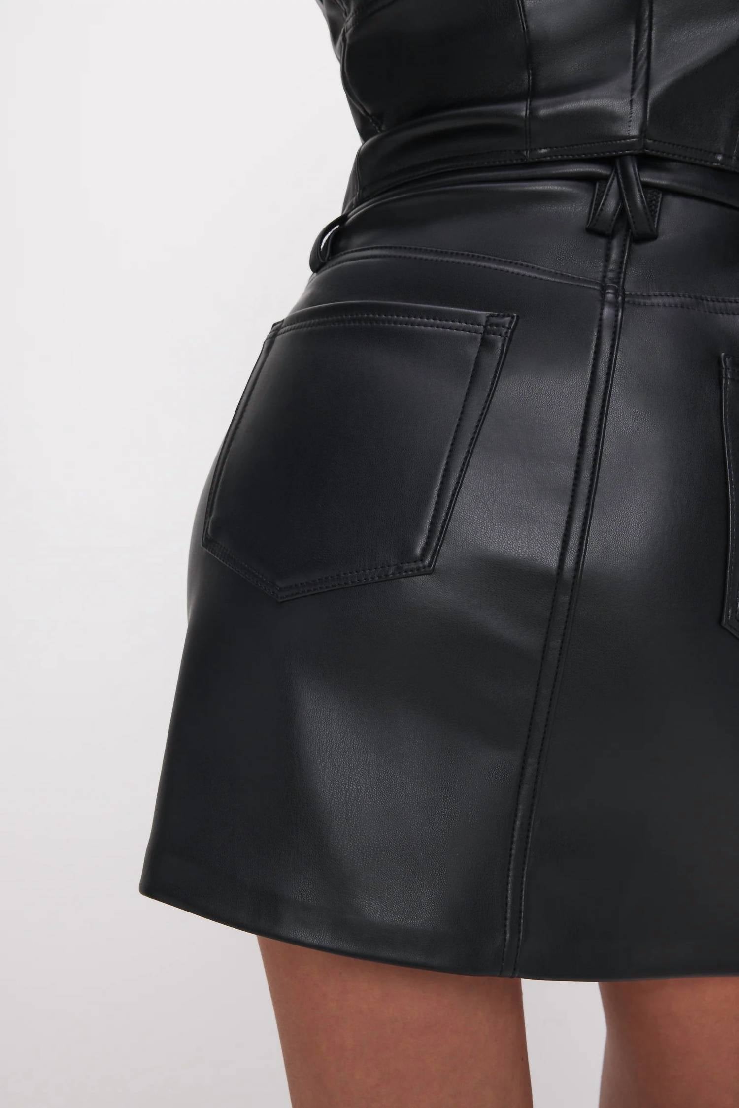 Good American - Better Than Leather Miniskirt