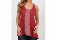 Adiktd Knit Sweater Tank in red - women's tank top