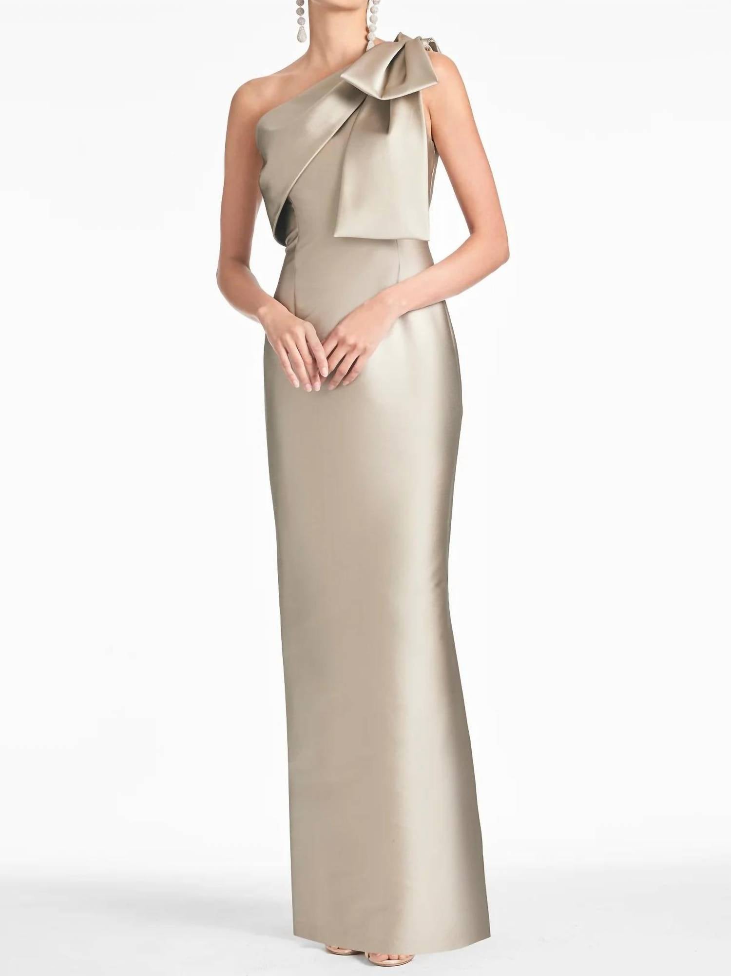 Sachin & Babi - One Shoulder Mikado Column Gown