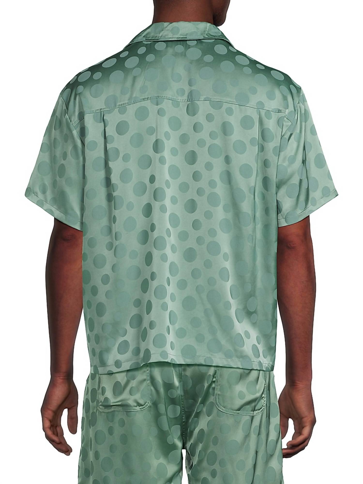 HONOR THE GIFT Polka Dot Shirt in green - men's shirt - view 4