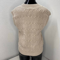 J. Society Women’s Cotton Sweater Vest in sand - women's jacket - alternate view
