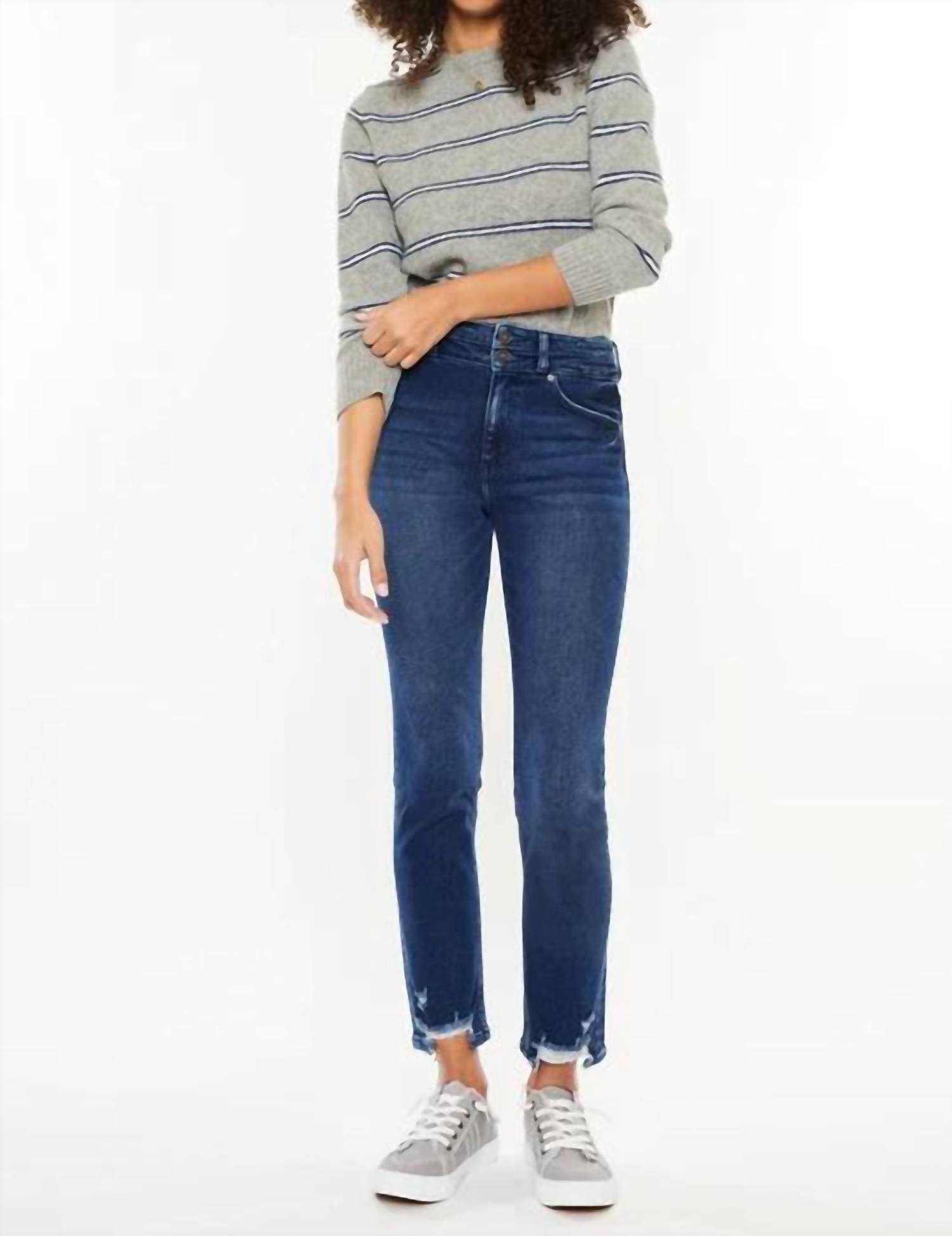 Kancan - High Rise Slim Straight Jeans