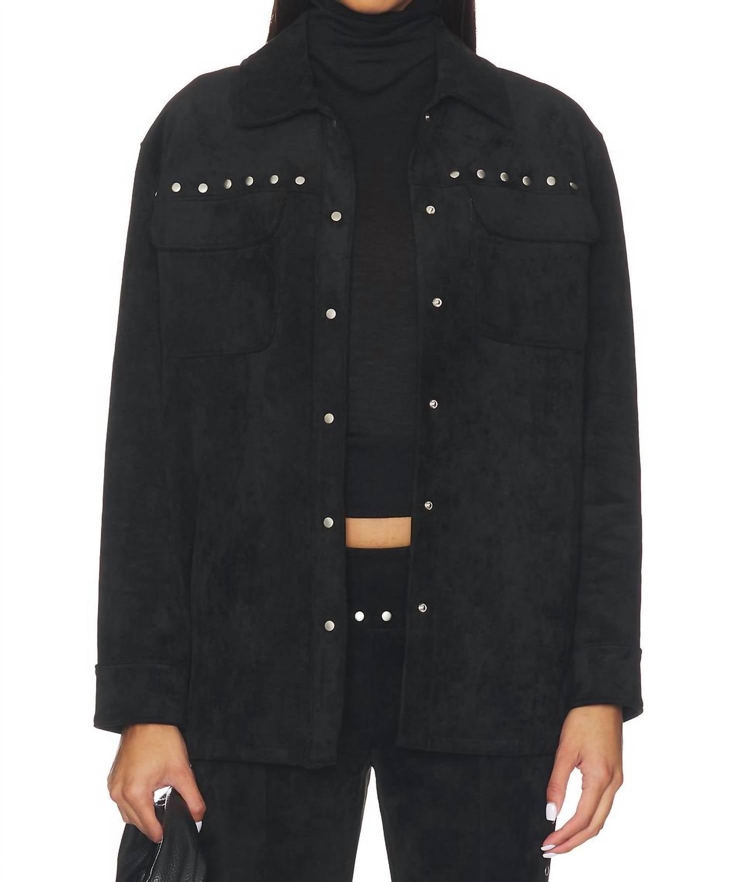 Amanda Uprichard Nirvana Jacket in black - women's jacket