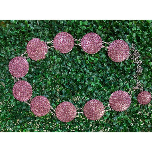 Boho Ranch - Women's Rhinestone Concho Chain Belt