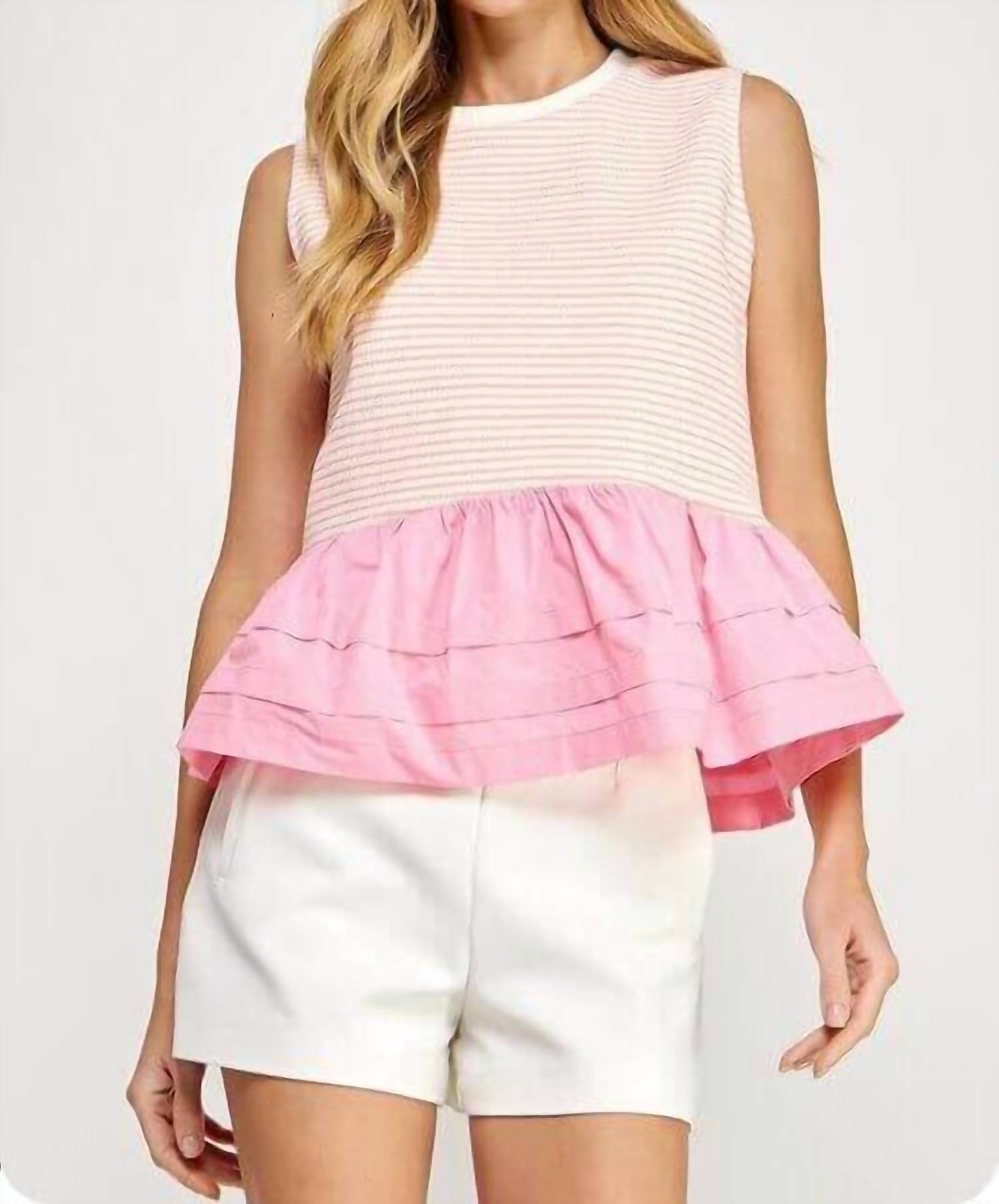 Strut & Bolt - Camron Stripe Ruffle Top