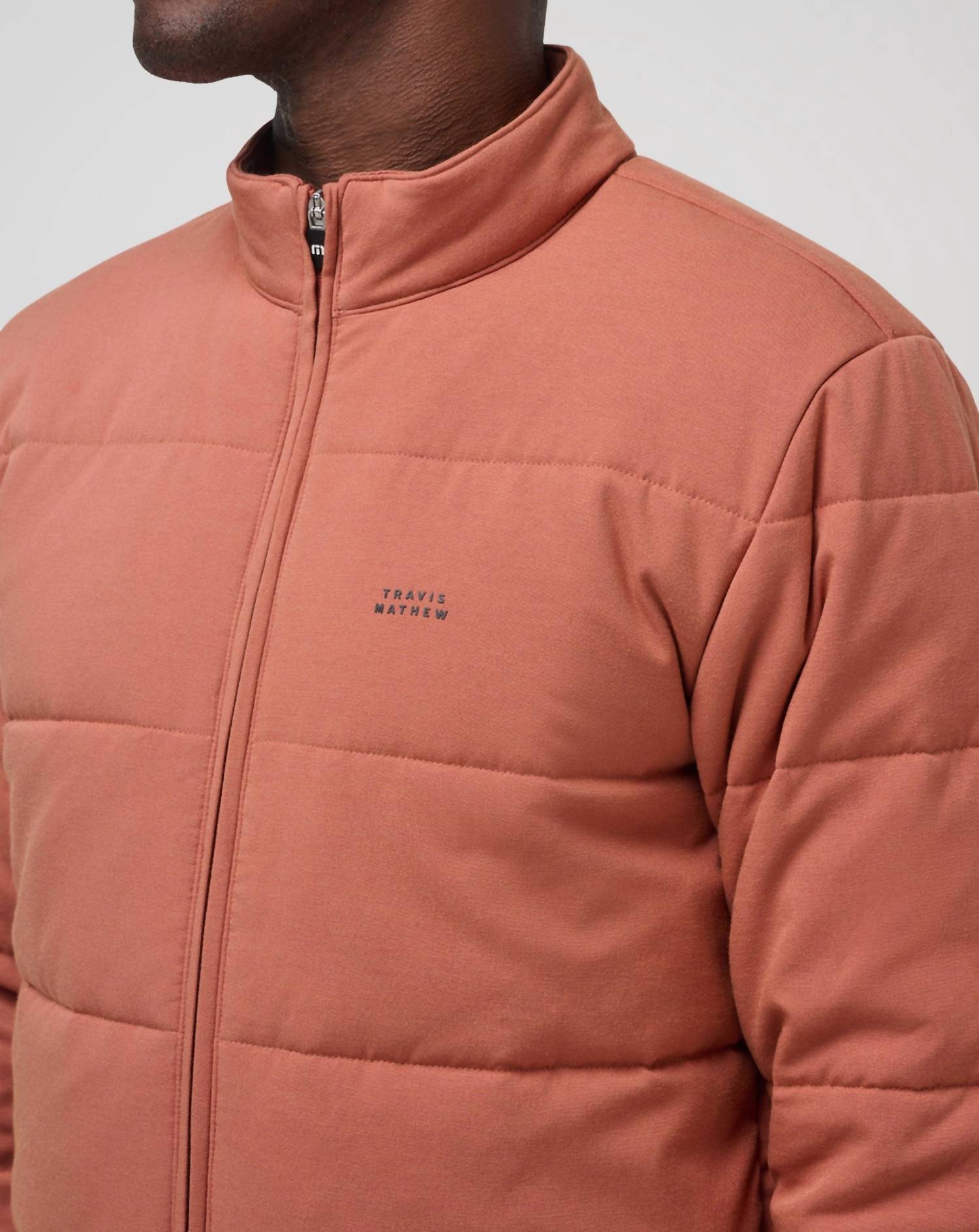 TravisMathew Climate Drop Jacket in heather copper - men's jacket - view 4
