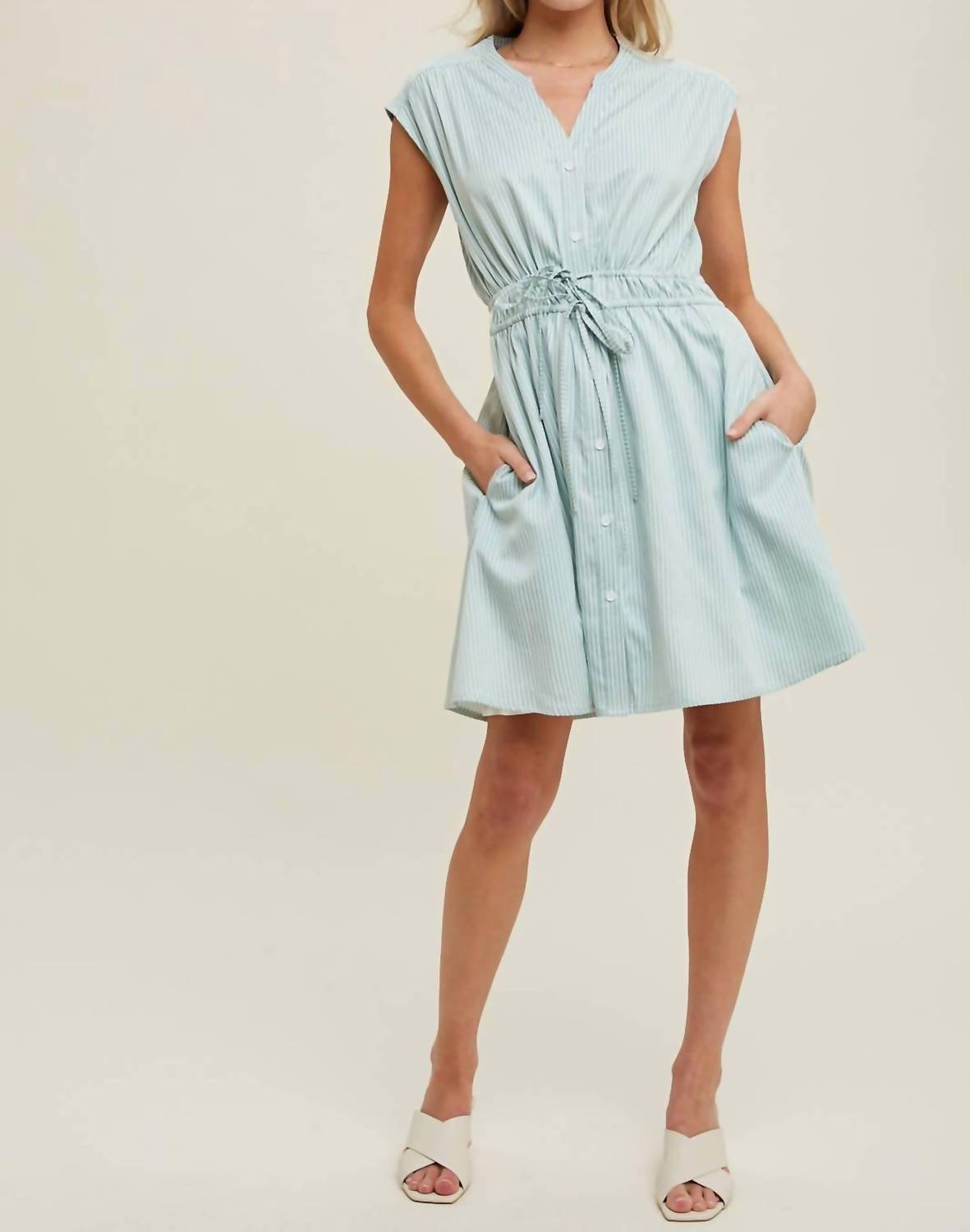 Wishlist - Women's Natasha Striped Mini Shirt Dress