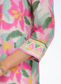 bella tu Elise Quarter Sleeve Caftan Dress in lily pink - women's dress - view 4