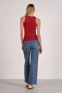 Elan - Contrast Sweater Tank Top
