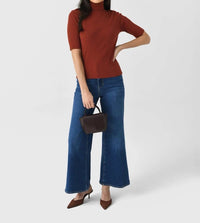 Vince - Elbow Sleeve Turtleneck Top
