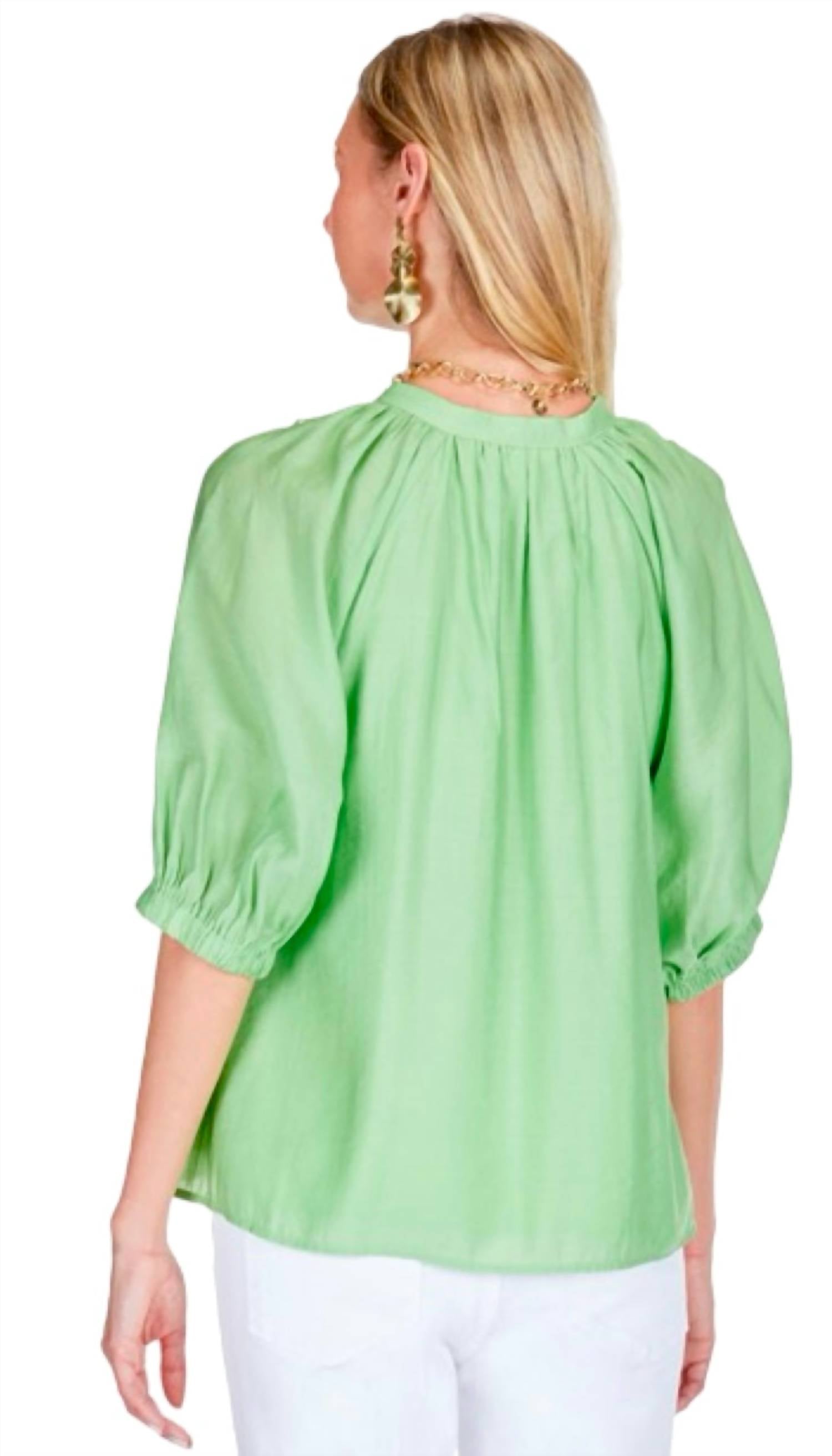 Joy Joy - Front Yoke Trimmed Top