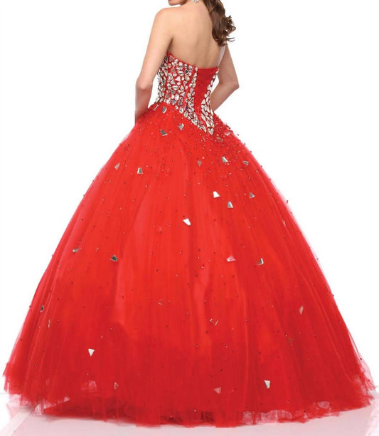 Karishma Creations - Beaded Mirror-work Bodice Ball Gown