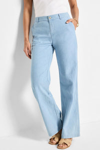 Nic + Zoe - Denim Linen Wide Leg Pant