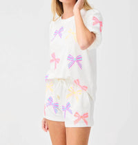 Mary Square - Tina Sequin Top And Short Set