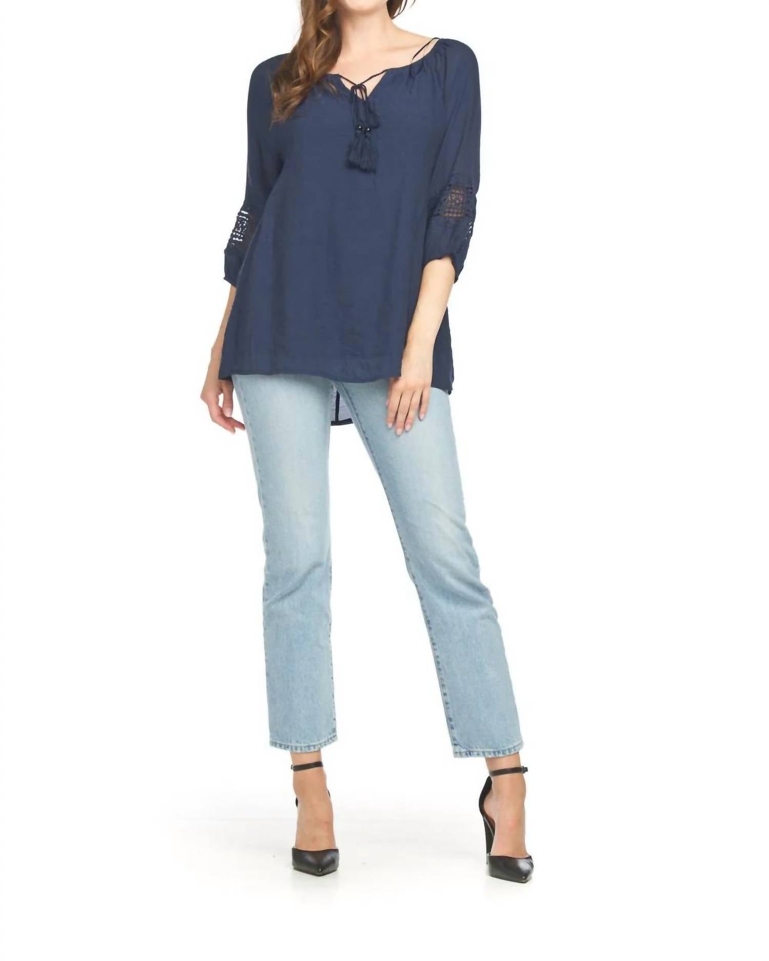 Papillon - Lace Inset Detail Blouse