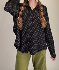 Easel - Floral Printed Washed Gauze Shirt
