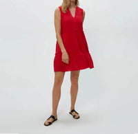 Michael Stars Sandra Knee Length Dress in rumba - women's dress - detail view
