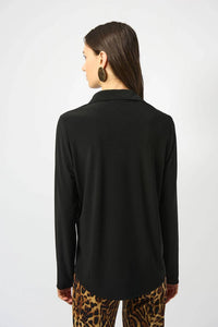 Joseph Ribkoff - Silky Knit Button Front Long Sleeve Top